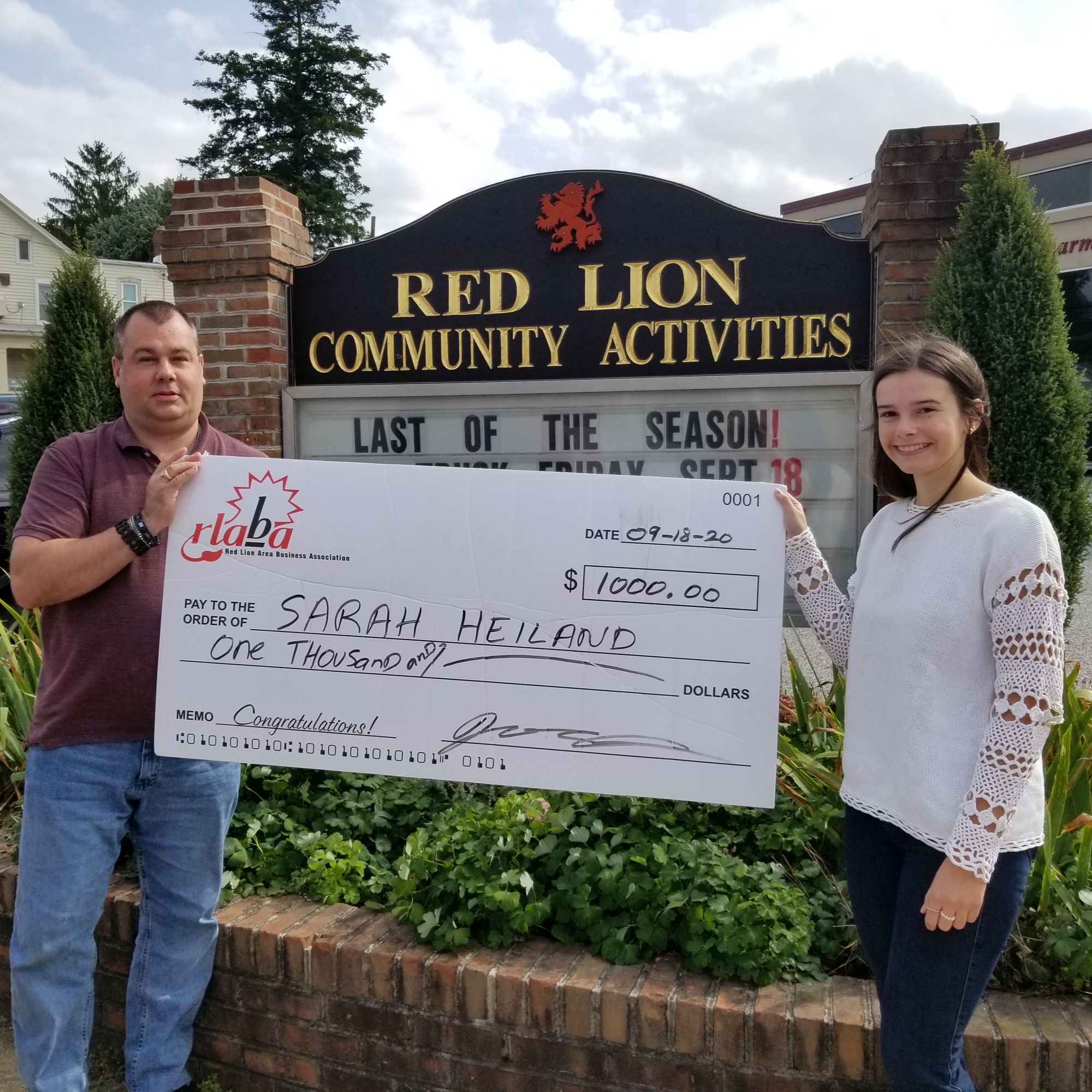 Red Lion Business Association Gives out Scholarship